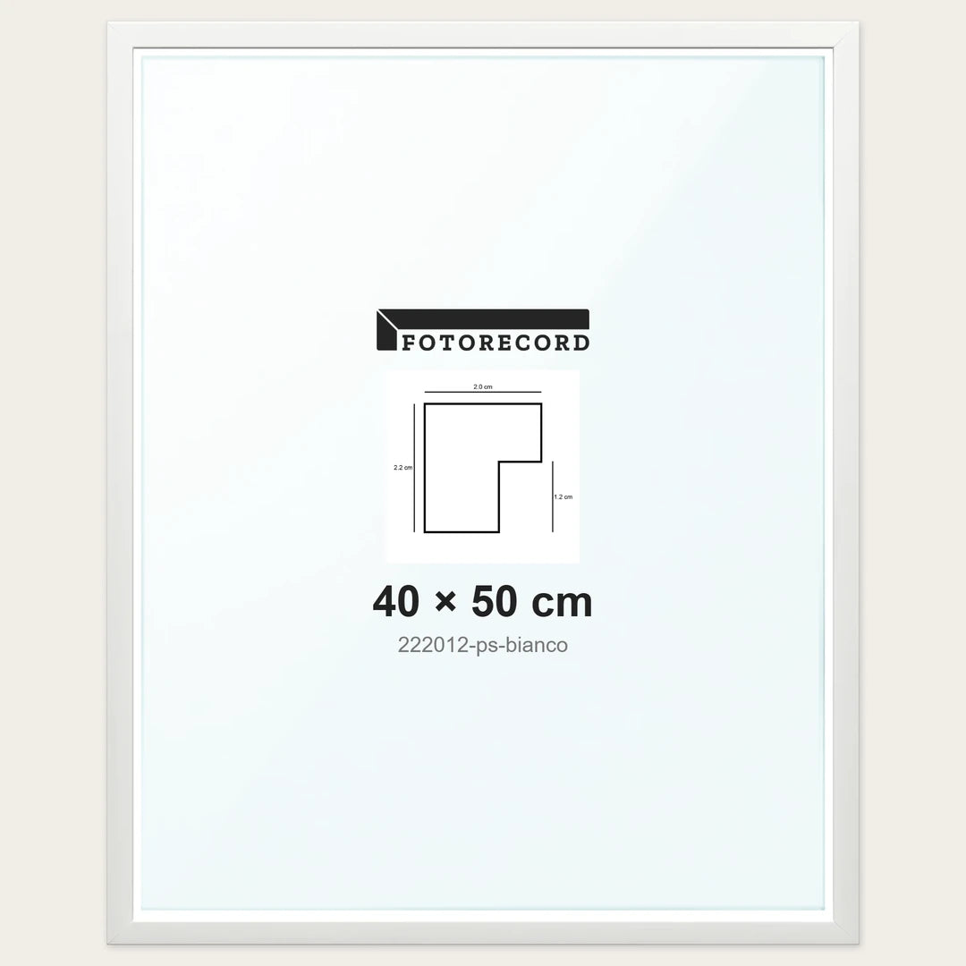 Cornice su misura 40x50 cm — Bianco Satinata | 222012-ps-bianco