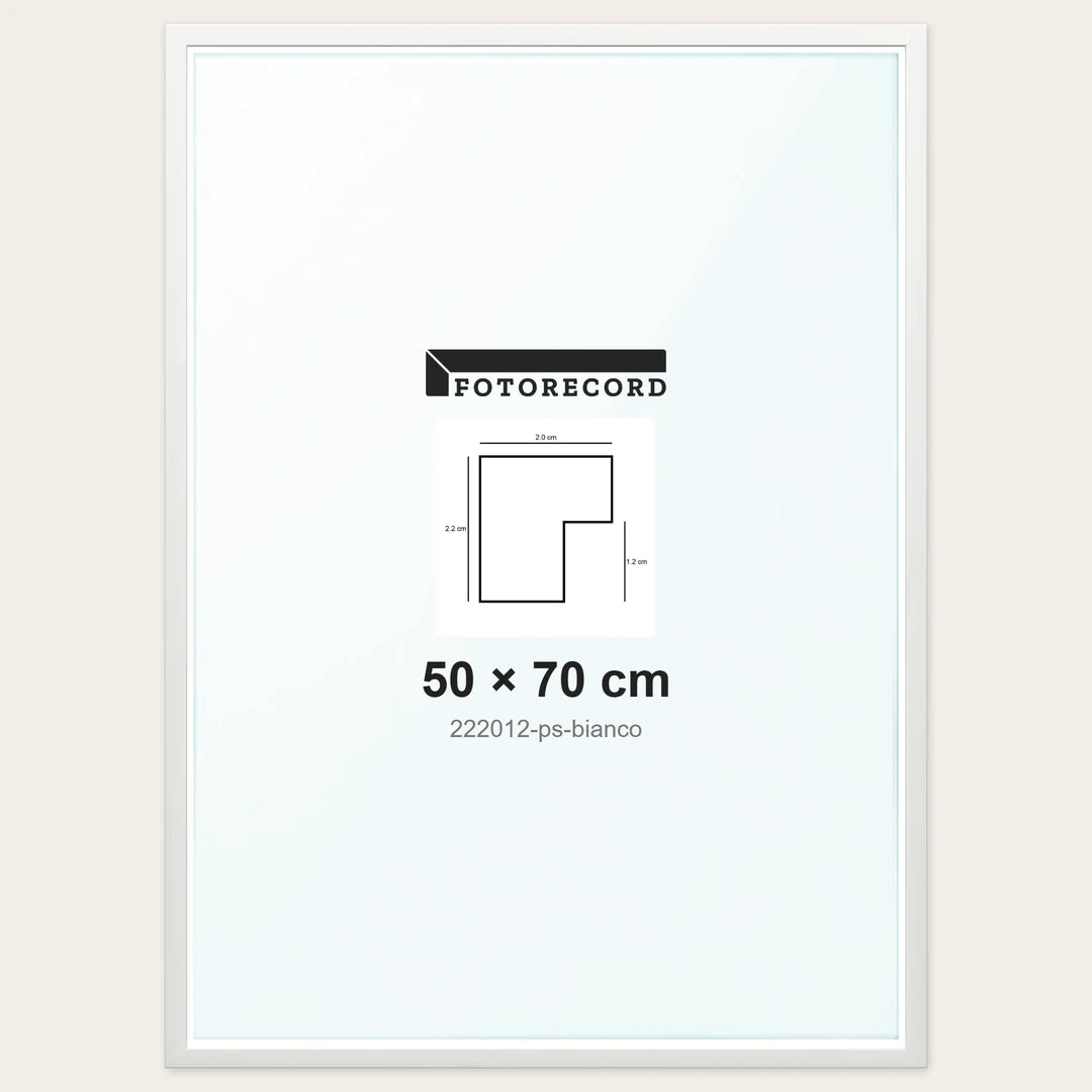 Cornice su misura 50x70 cm — Bianco Satinata | 222012-ps-bianco