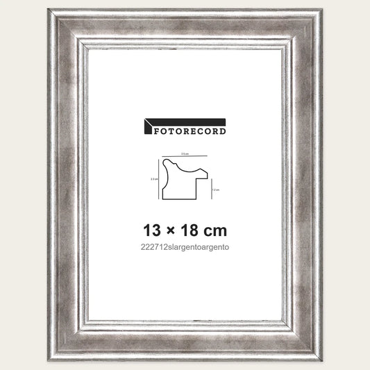 Kit Cornice Completa 13x18 cm — Argento Lucido | 222712slargentoargento