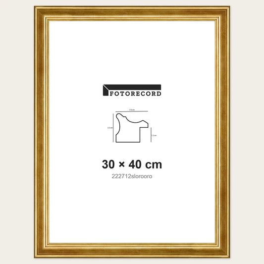 Kit Cornice Completa 30x40 cm — Oro Lucido | 222712slorooro