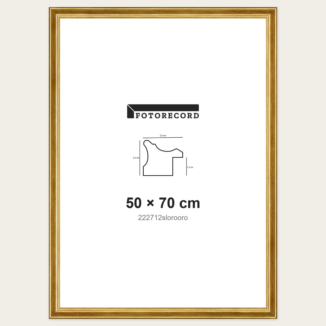 Kit Cornice Completa 50x70 cm — Oro Lucido | 222712slorooro