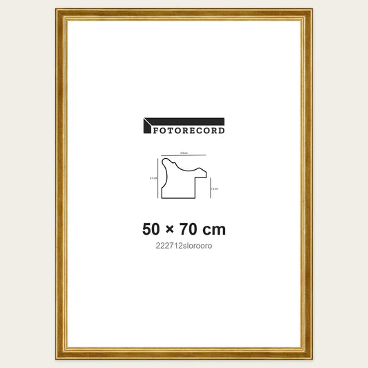 Kit Cornice Completa 50x70 cm — Oro Lucido | 222712slorooro