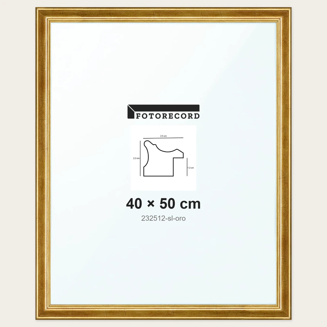 Cornice su misura 40x50 cm — Oro Lucida | 232512-sl-oro