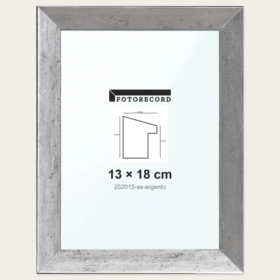 Cornice su misura 13x18 cm — Argento Satinata | 252015-ss-argento