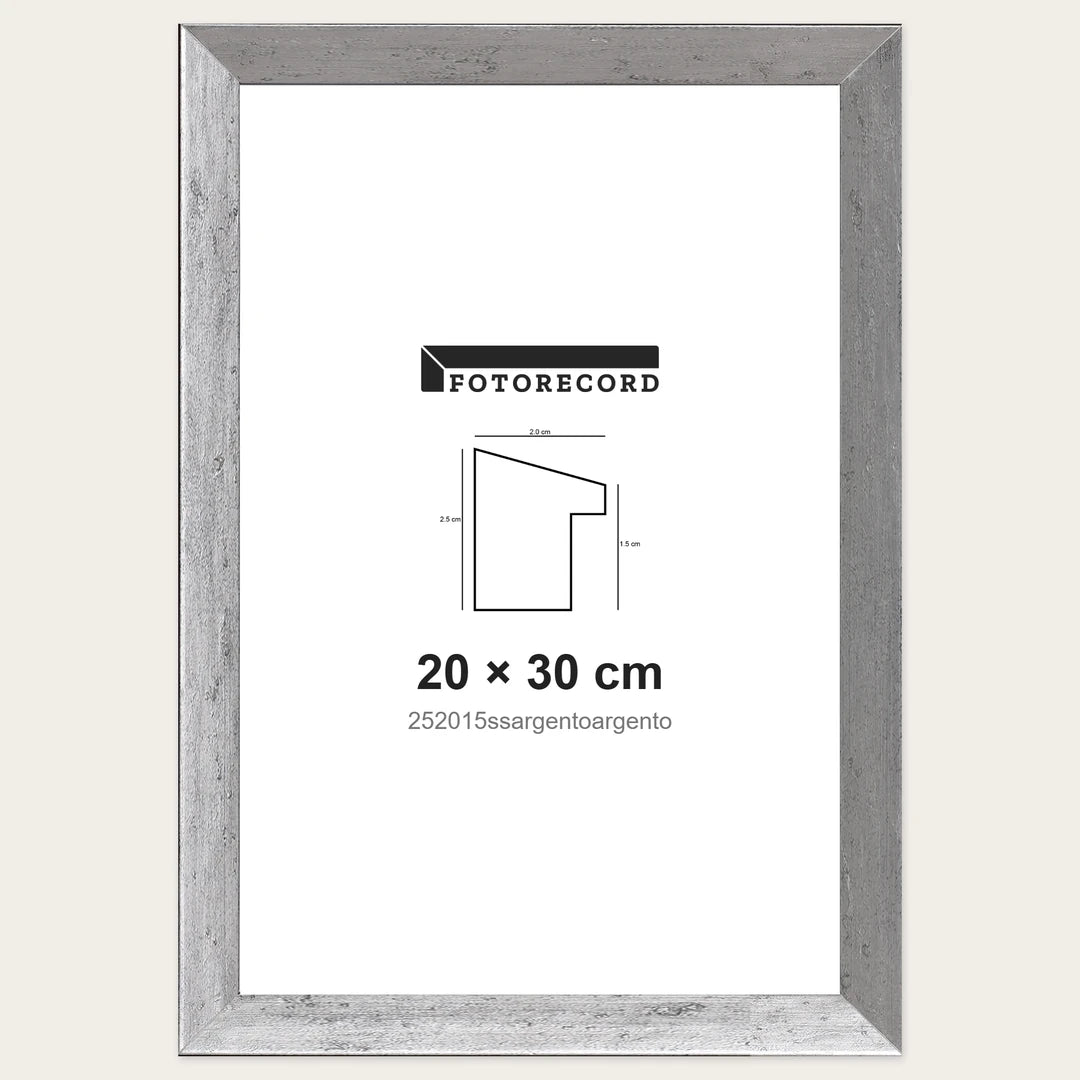 Kit Cornice Completa 20x30 cm — Argento Satinato | 252015ssargentoargento