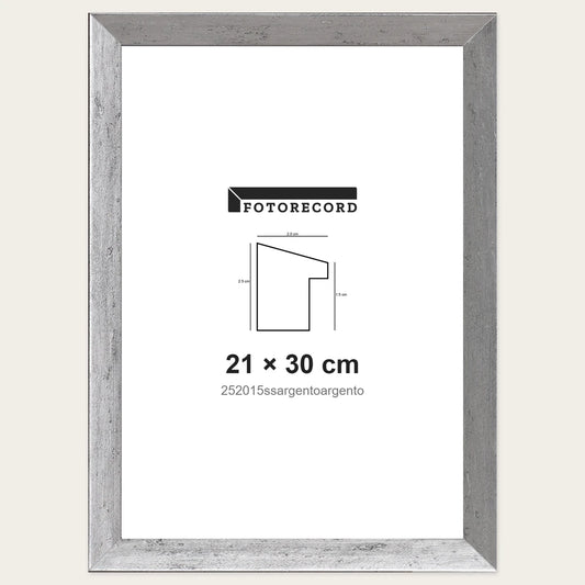 Kit Cornice Completa 21x30 cm — Argento Satinato | 252015ssargentoargento