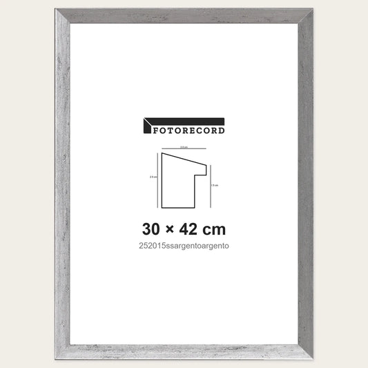 Kit Cornice Completa 30x42 cm — Argento Satinato | 252015ssargentoargento