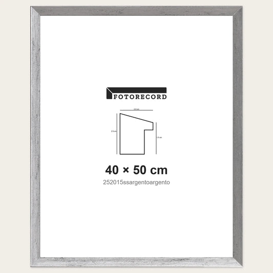 Kit Cornice Completa 40x50 cm — Argento Satinato | 252015ssargentoargento