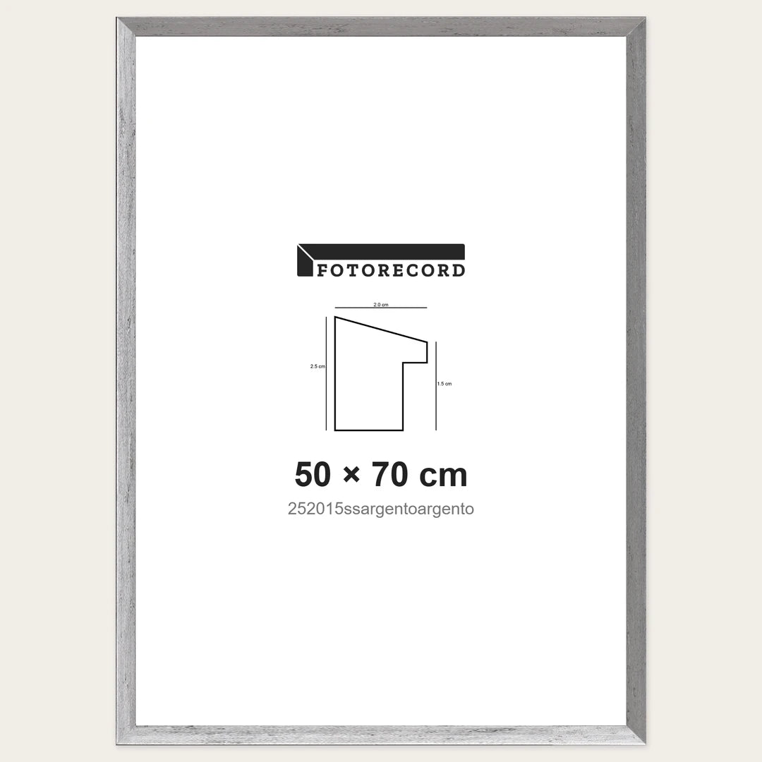Kit Cornice Completa 50x70 cm — Argento Satinato | 252015ssargentoargento