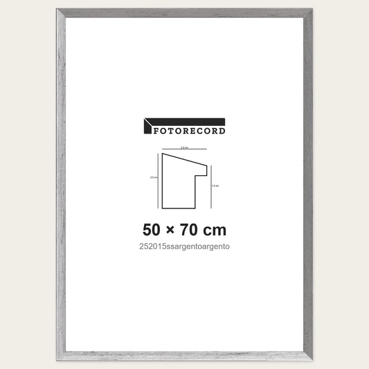 Kit Cornice Completa 50x70 cm — Argento Satinato | 252015ssargentoargento