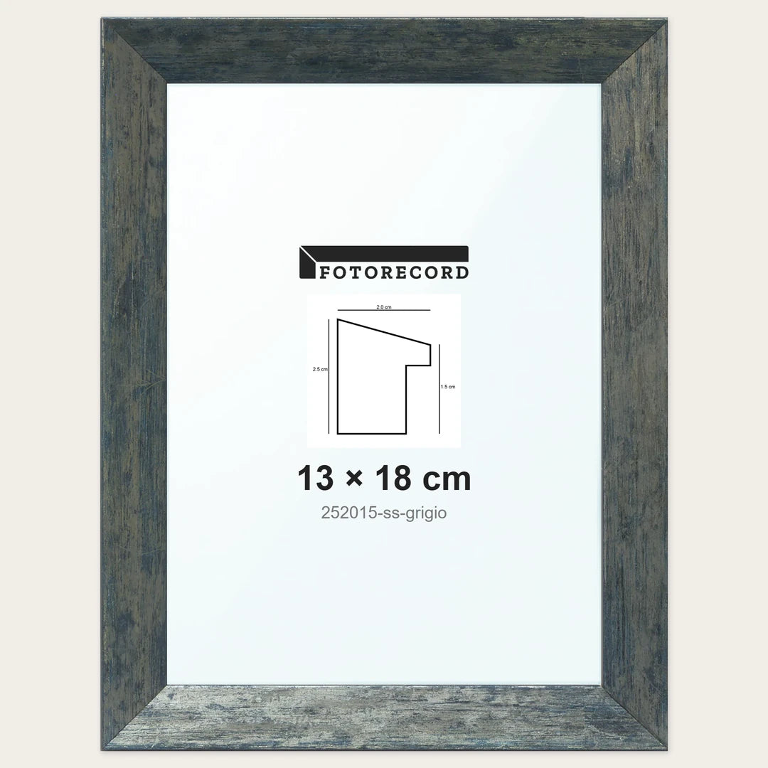 Cornice su misura 13x18 cm — Grigio Satinata | 252015-ss-grigio
