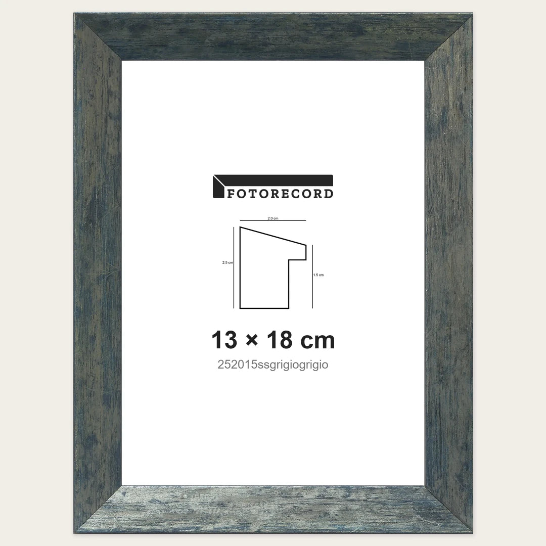 Kit Cornice Completa 13x18 cm — Grigio Satinato | 252015ssgrigiogrigio