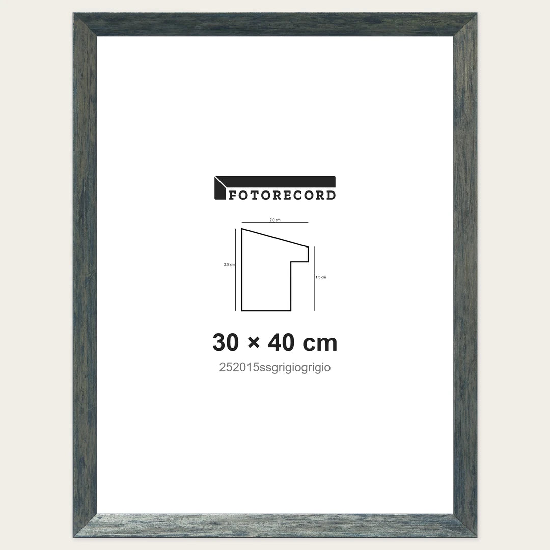 Kit Cornice Completa 30x40 cm — Grigio Satinato | 252015ssgrigiogrigio