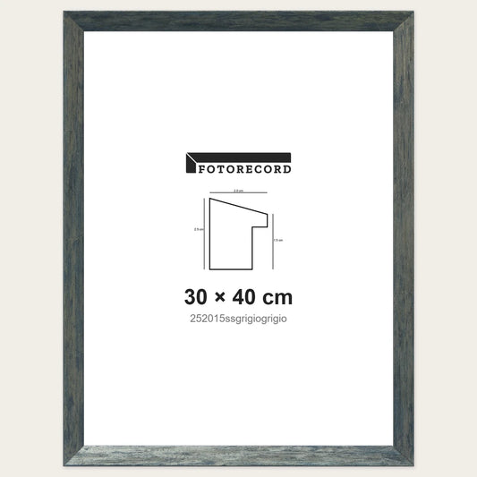 Kit Cornice Completa 30x40 cm — Grigio Satinato | 252015ssgrigiogrigio