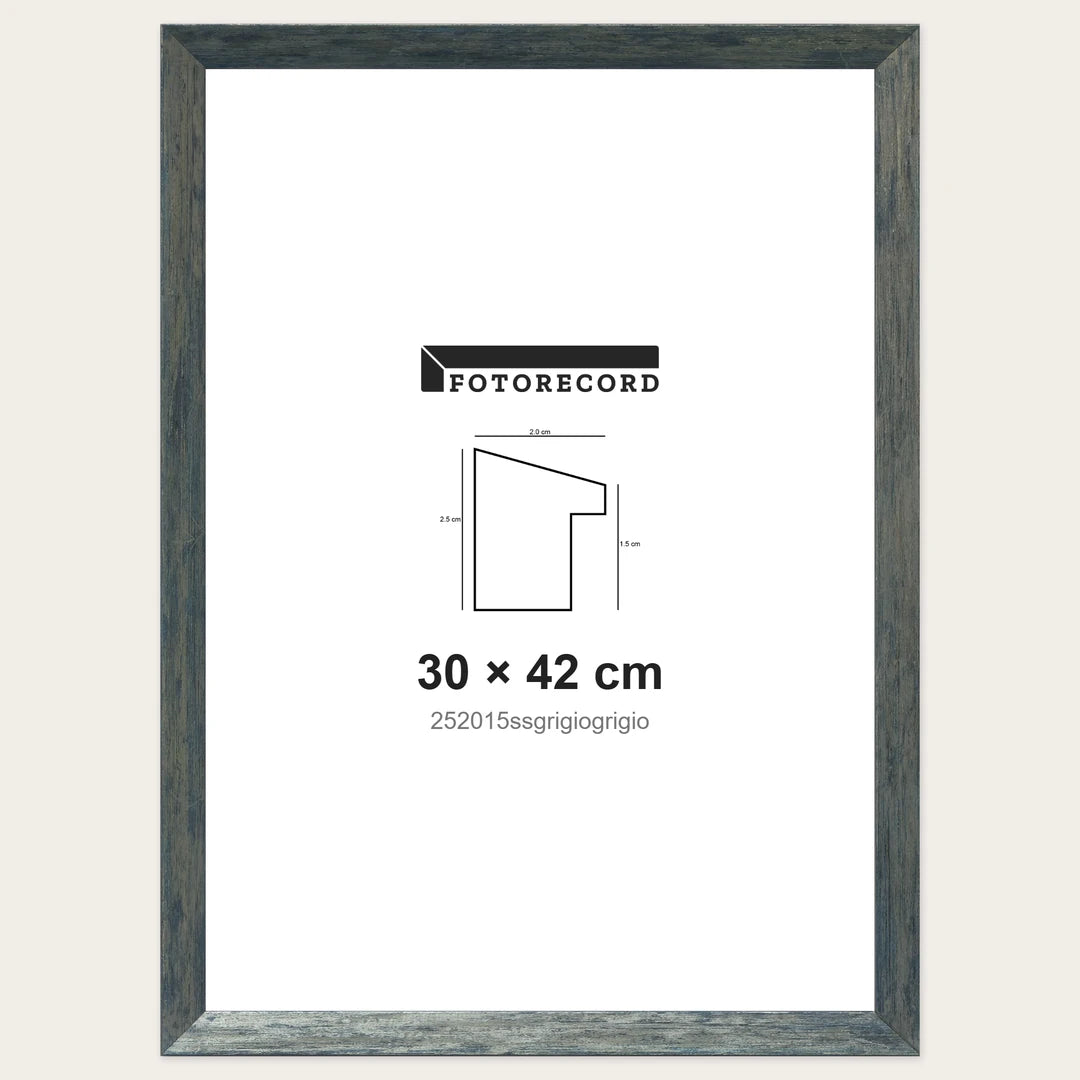 Kit Cornice Completa 30x42 cm — Grigio Satinato | 252015ssgrigiogrigio