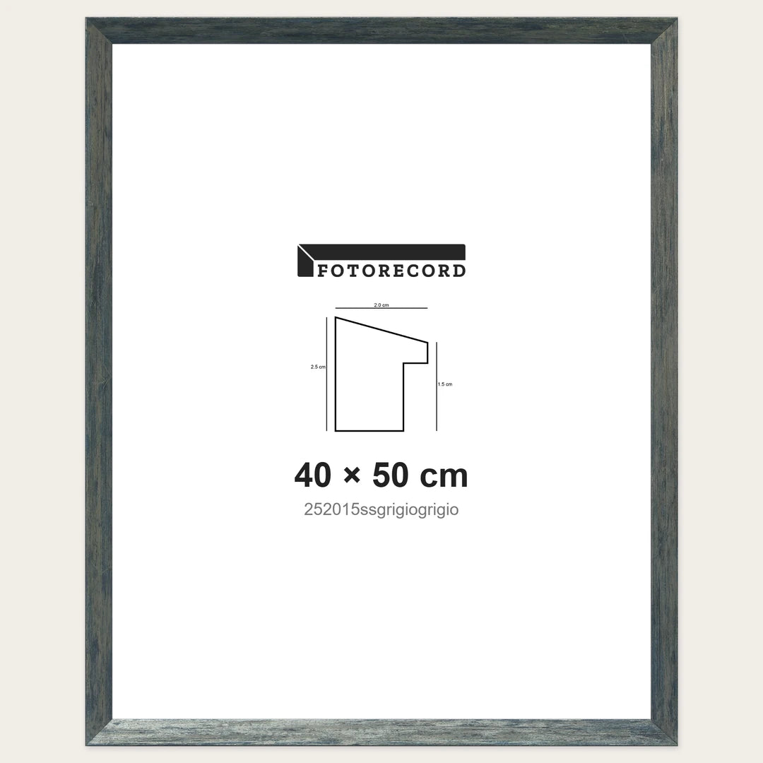 Kit Cornice Completa 40x50 cm — Grigio Satinato | 252015ssgrigiogrigio