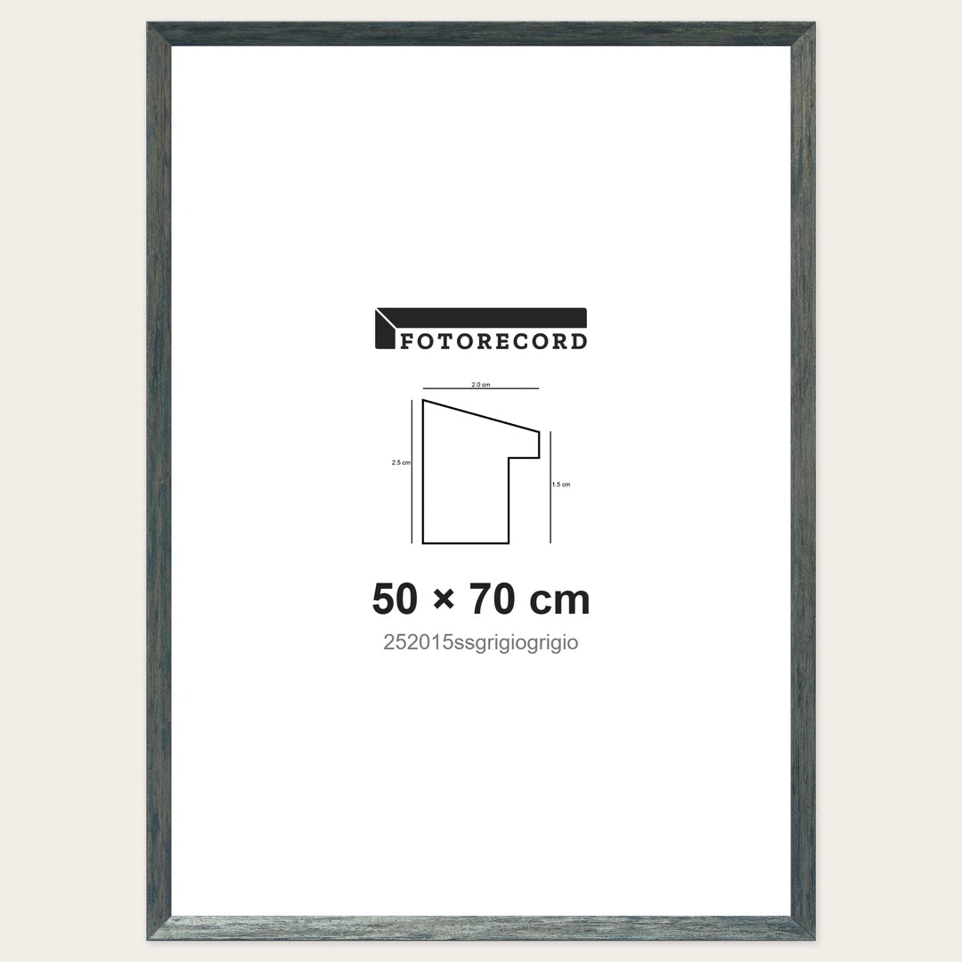 Kit Cornice Completa 50x70 cm — Grigio Satinato | 252015ssgrigiogrigio