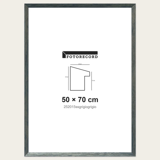 Kit Cornice Completa 50x70 cm — Grigio Satinato | 252015ssgrigiogrigio