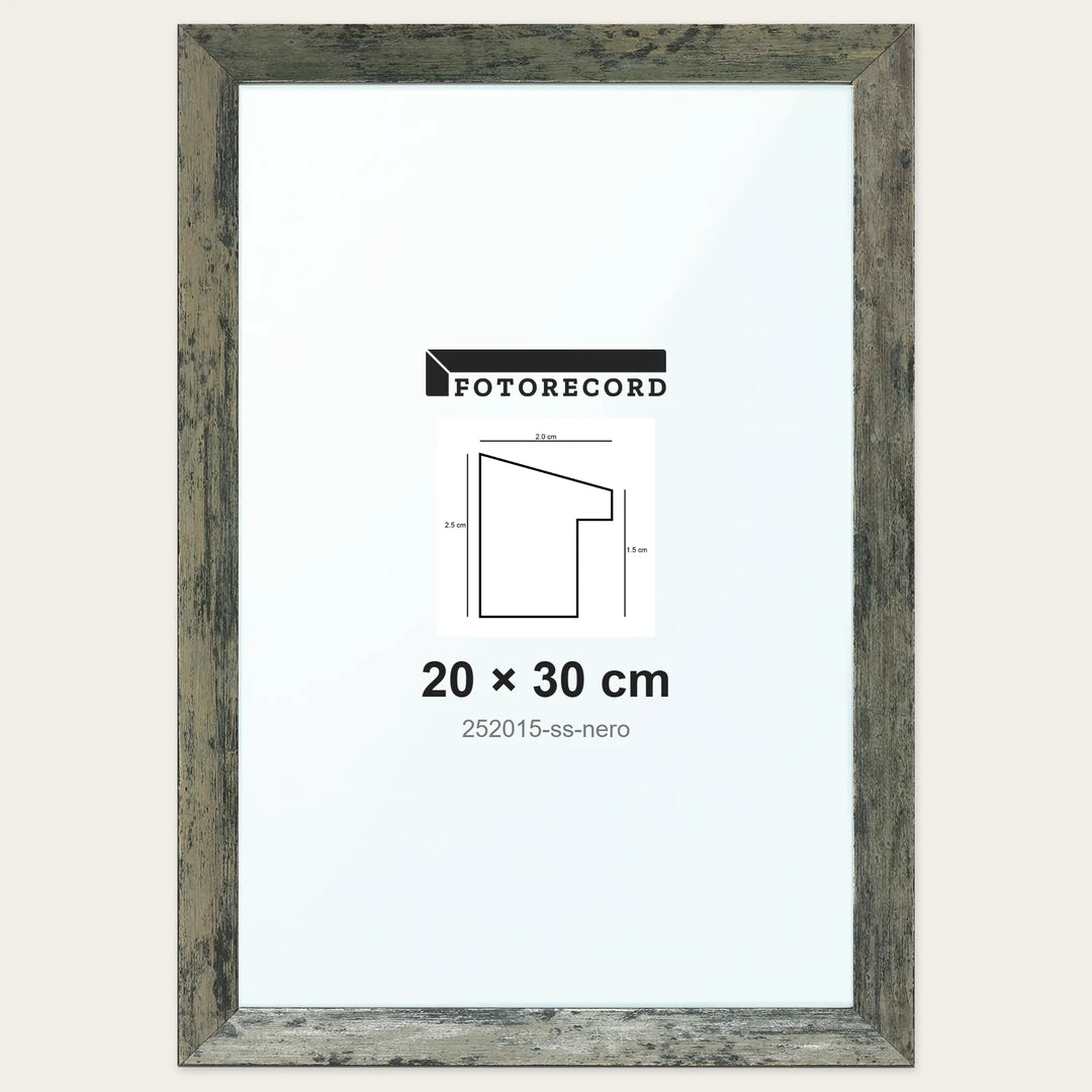 Cornice su misura 20x30 cm — Nero Satinata | 252015-ss-nero