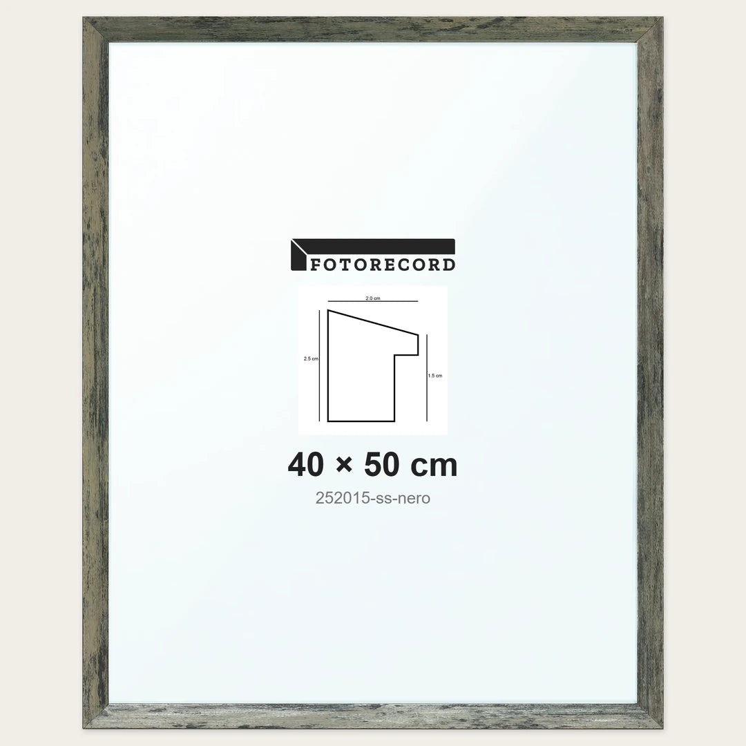 Cornice su misura 40x50 cm — Nero Satinata | 252015-ss-nero