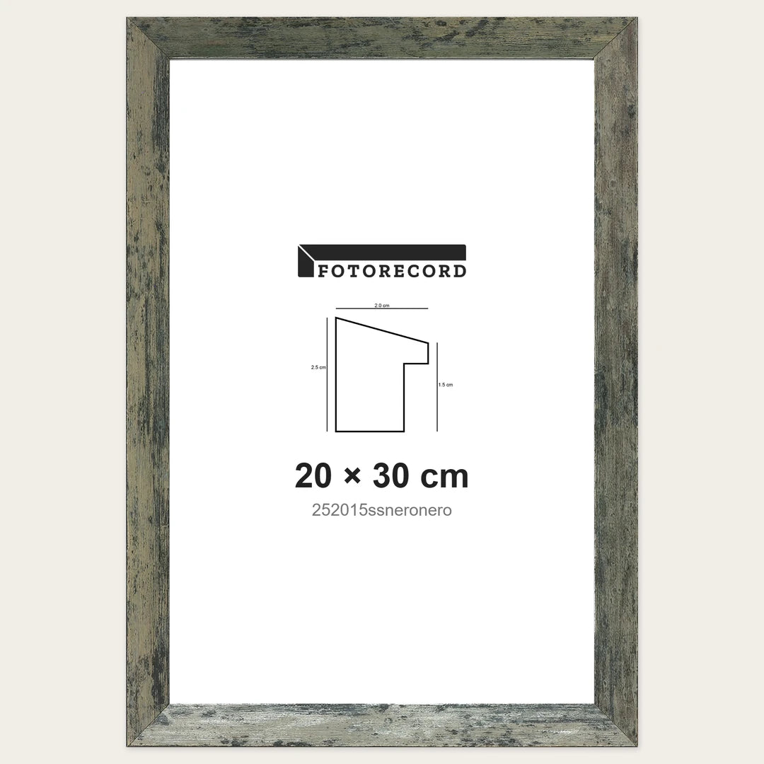 Kit Cornice Completa 20x30 cm — Nero Satinato | 252015ssneronero