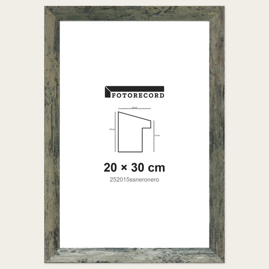 Kit Cornice Completa 20x30 cm — Nero Satinato | 252015ssneronero