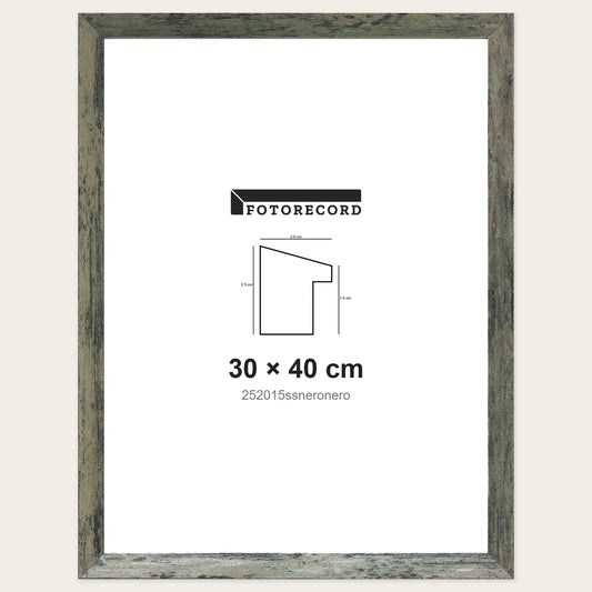 Kit Cornice Completa 30x40 cm — Nero Satinato | 252015ssneronero