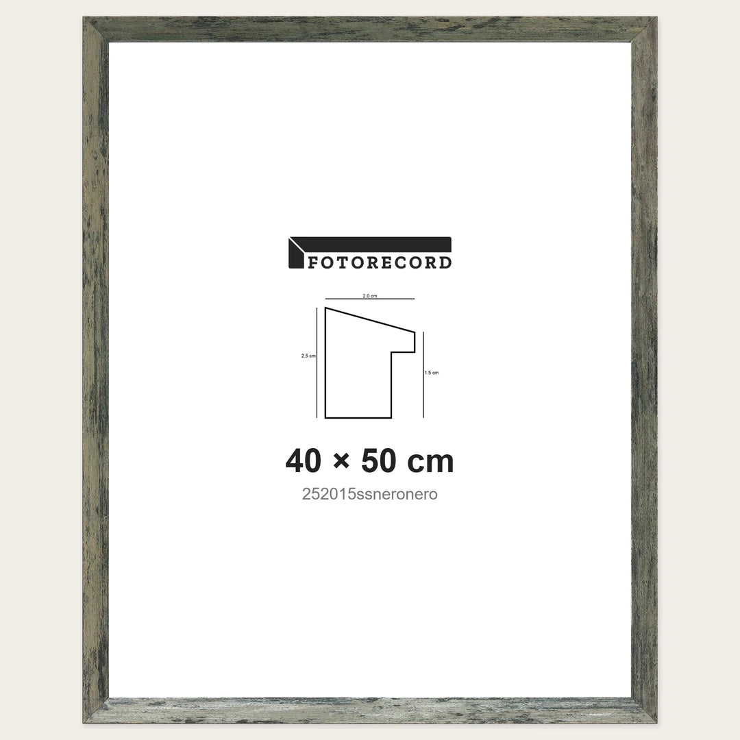 Kit Cornice Completa 40x50 cm — Nero Satinato | 252015ssneronero