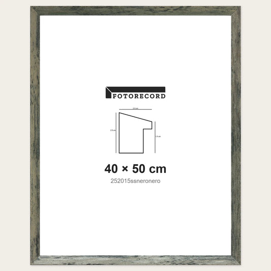 Kit Cornice Completa 40x50 cm — Nero Satinato | 252015ssneronero