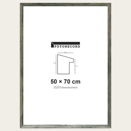 Kit Cornice Completa 50x70 cm — Nero Satinato | 252015ssneronero