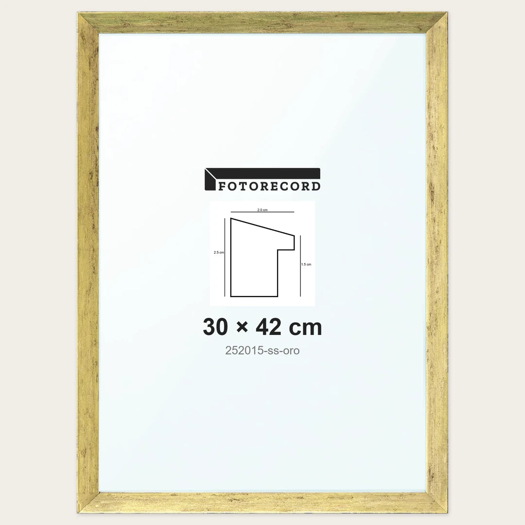 Cornice su misura 30x42 cm — Oro Satinata | 252015-ss-oro