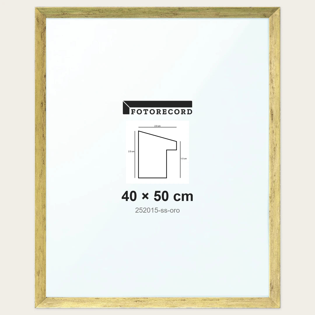 Cornice su misura 40x50 cm — Oro Satinata | 252015-ss-oro