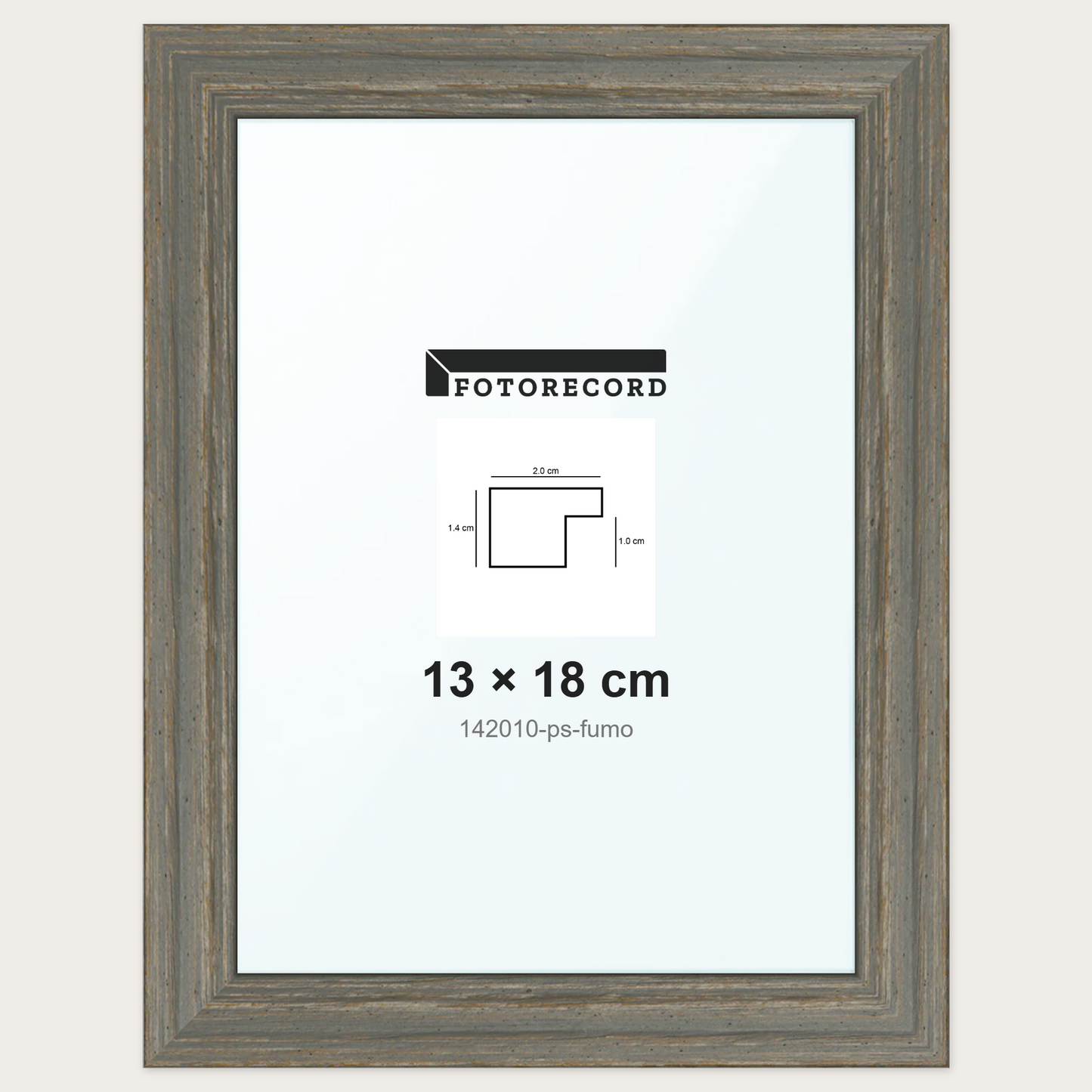 Cornice su misura 13x18 cm -- Grigio Satinata | 142010-ps-fumo