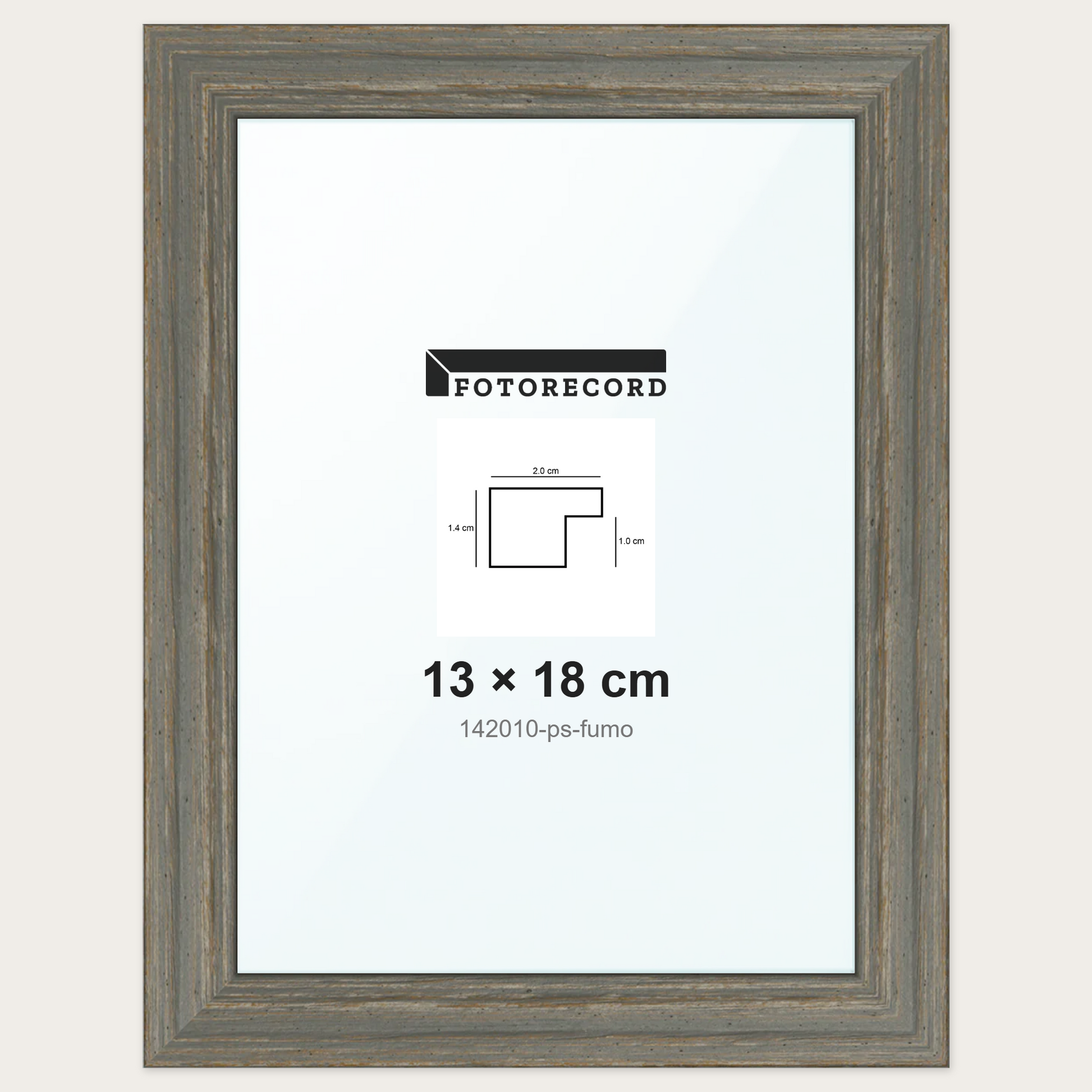 Cornice su misura 13x18 cm -- Grigio Satinata | 142010-ps-fumo