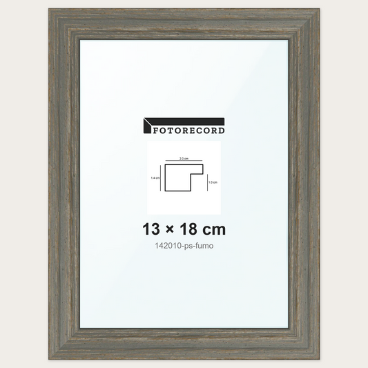 Cornice su misura 13x18 cm -- Grigio Satinata | 142010-ps-fumo