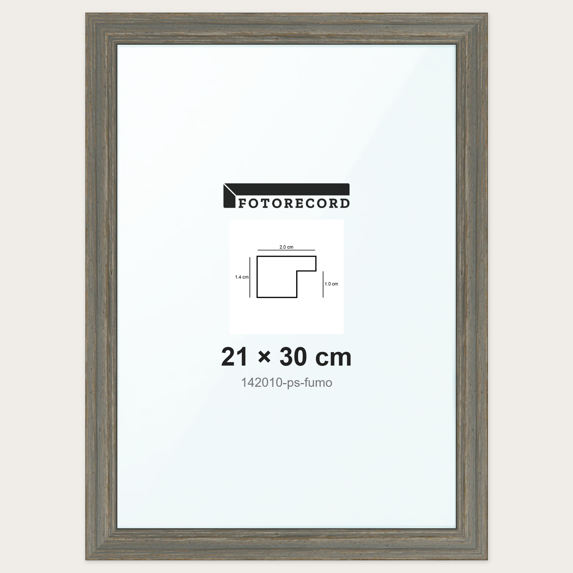 Cornice su misura 21x30 cm -- Grigio Satinata | 142010-ps-fumo