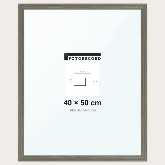 Cornice su misura 40x50 cm -- Grigio Satinata | 142010-ps-fumo