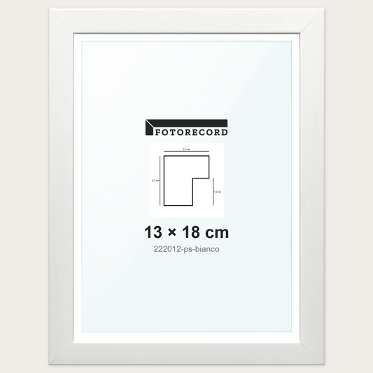Cornice su misura 13x18 cm -- Bianco Satinata | 222012-ps-bianco