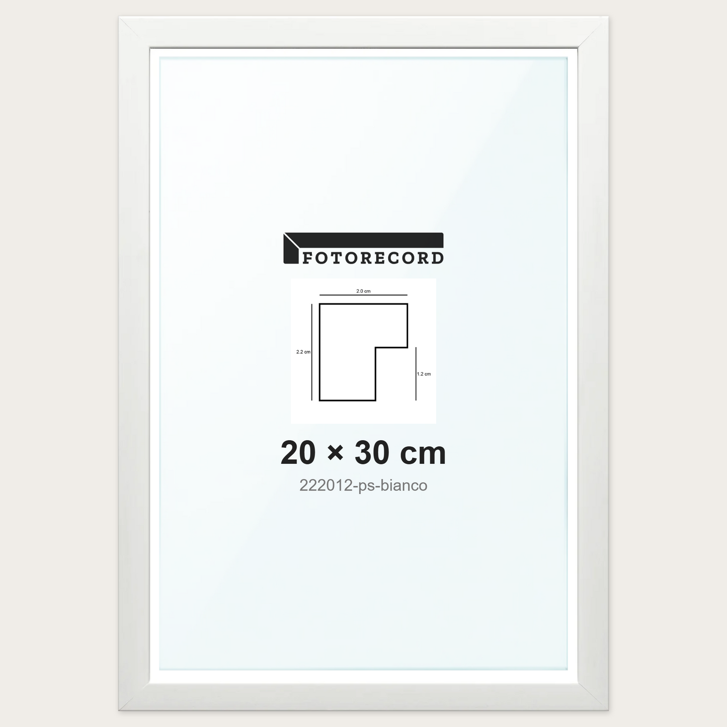Cornice su misura 20x30 cm -- Bianco Satinata | 222012-ps-bianco