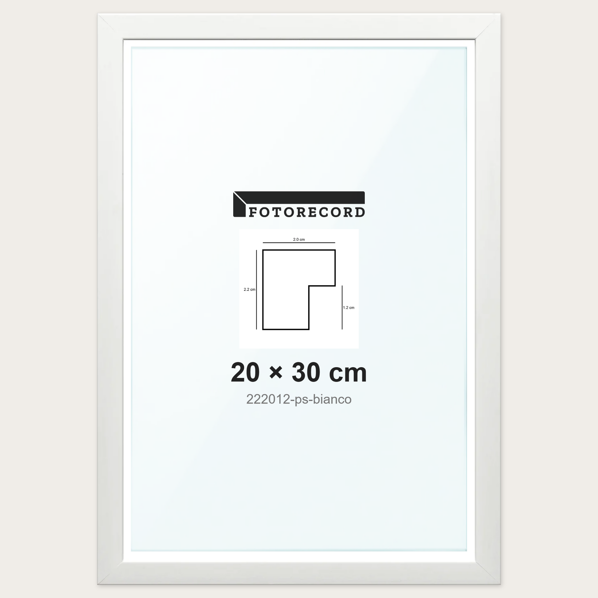Cornice su misura 20x30 cm -- Bianco Satinata | 222012-ps-bianco