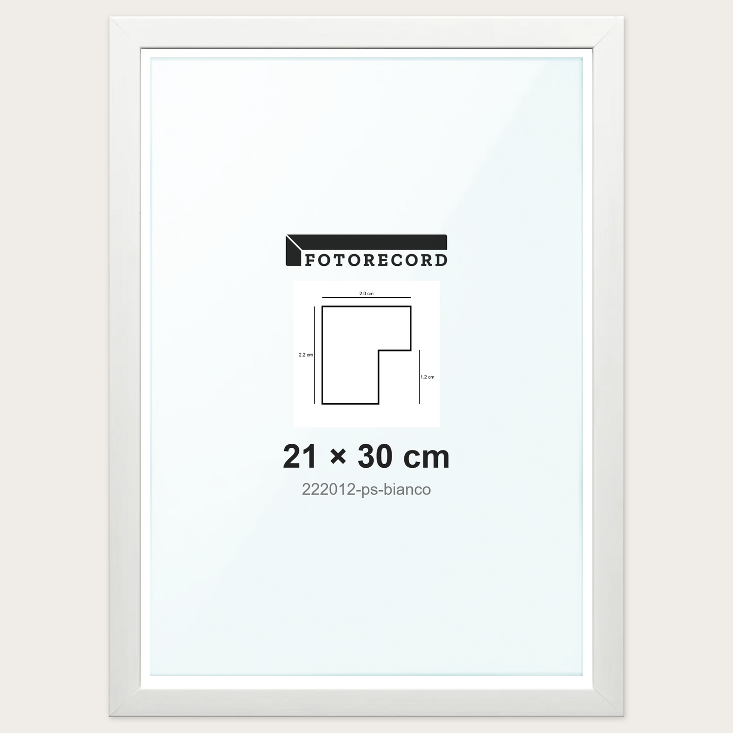 Cornice su misura 21x30 cm -- Bianco Satinata | 222012-ps-bianco