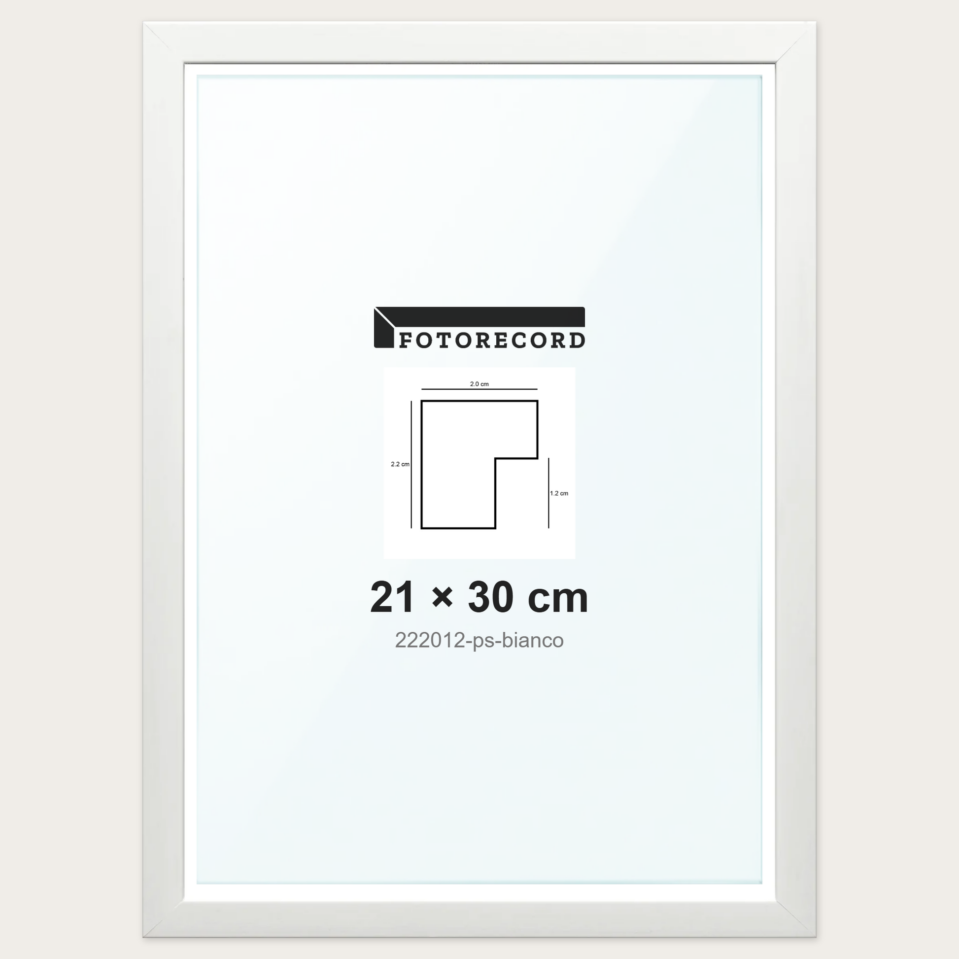 Cornice su misura 21x30 cm -- Bianco Satinata | 222012-ps-bianco