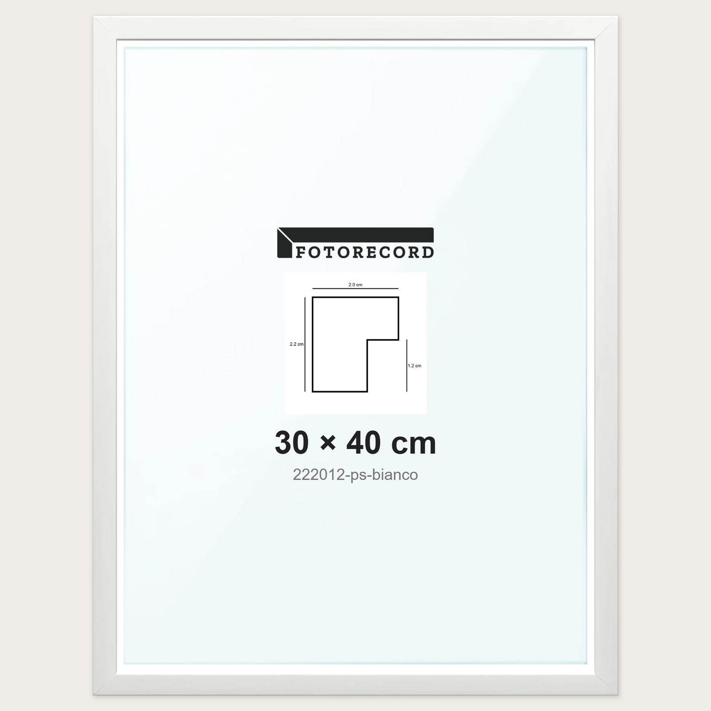 Cornice su misura 30x40 cm -- Bianco Satinata | 222012-ps-bianco