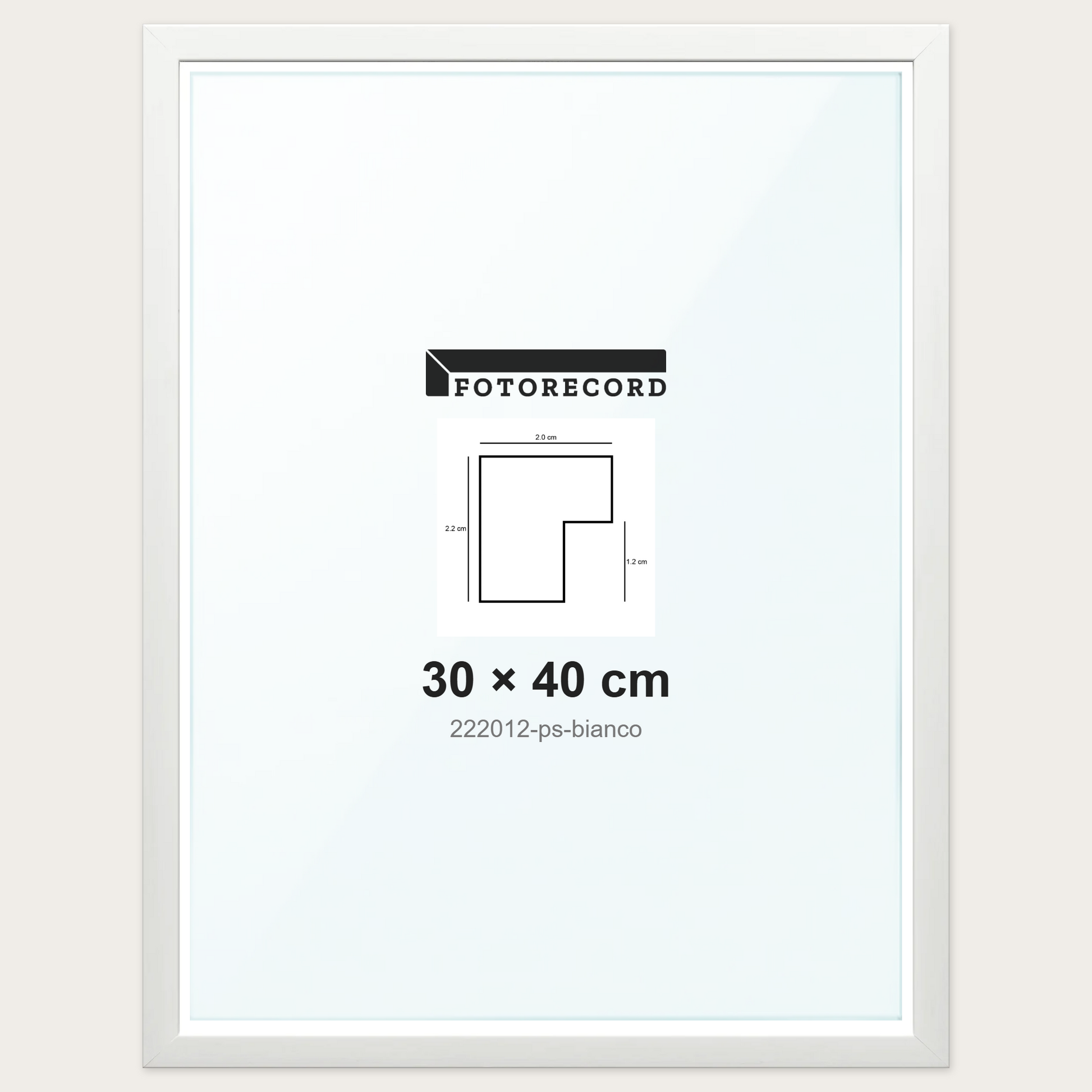 Cornice su misura 30x40 cm -- Bianco Satinata | 222012-ps-bianco