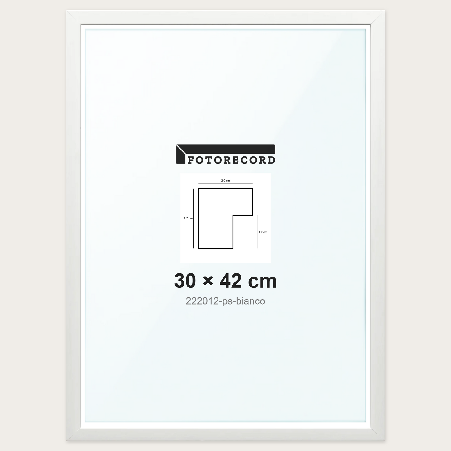 Cornice su misura 30x42 cm -- Bianco Satinata | 222012-ps-bianco