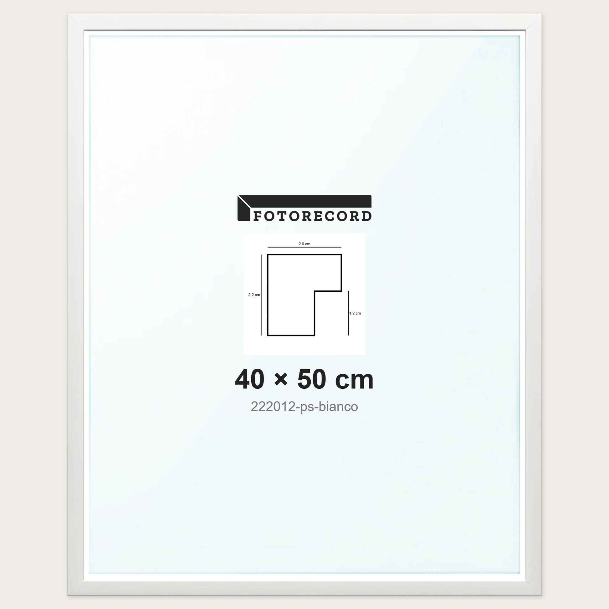 Cornice su misura 40x50 cm -- Bianco Satinata | 222012-ps-bianco