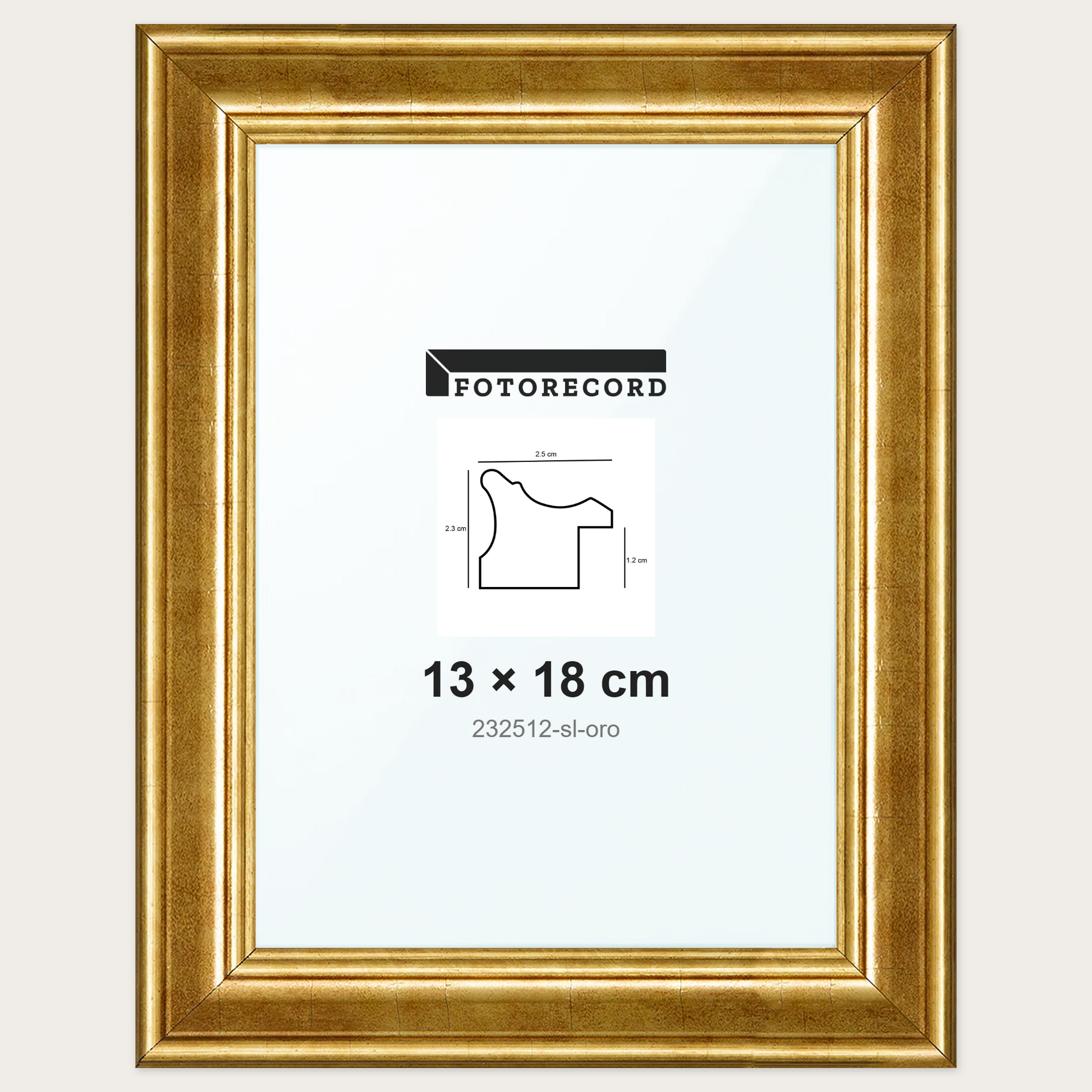 Cornice su misura 13x18 cm -- Oro Lucida | 232512-sl-oro