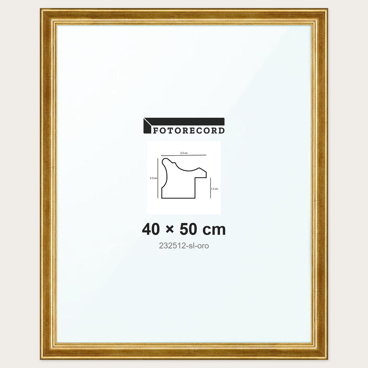 Cornice su misura 40x50 cm -- Oro Lucida | 232512-sl-oro