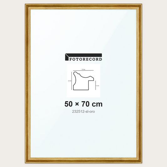 Cornice su misura 50x70 cm -- Oro Lucida | 232512-sl-oro
