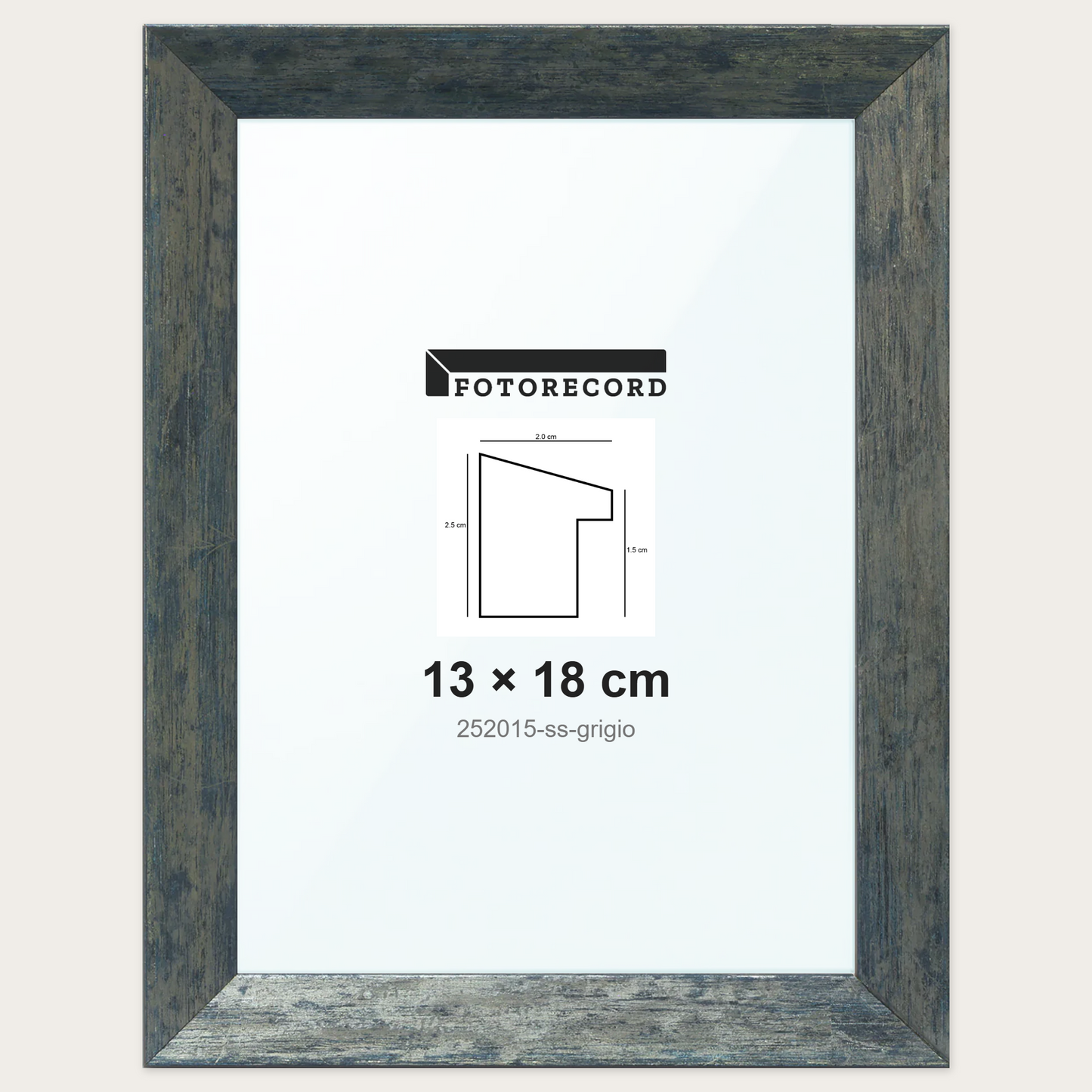 Cornice su misura 13x18 cm -- Grigio Satinata | 252015-ss-grigio